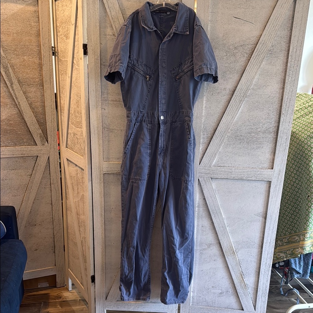 Navy Blue Utility Jumpsuit